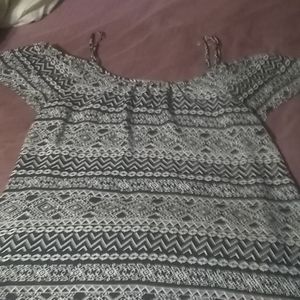 Cold shoulder top with adjustable straps